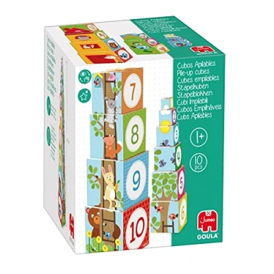 Image de Goula 55219 Cubes empilables Forêt, Multicolore, Taille unique