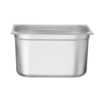 Image de HENDI Bac Gastronorme, GN 2/3, ,résistance thermique 40 C à 300 C, utilisable dans des fours convection, réfrigérateurs, bain maries, chafing dishes, 15.5L, 354x325x(H)200mm,inox