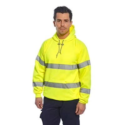 Image de Portwest Sweatshirt Haute Visibilité à capuche, Couleur: Jaune, Taille: 4XL, B304YER4XL