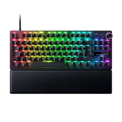 Image de Razer Huntsman V3 Pro Tenkeyless TKL Clavier analogique Esport Optique avec Verrouillage à cliquet et Mode de déclenchement Rapide (personnalisations intégrées, molette Multifonction Boutons