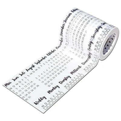 Image de Papierdrachen Lot de 5 rubans Washi pour votre Bullet Journal Lettre à la main Jours semaine faciles coller To Do DIY Weekly Schedule tâches Idéal les débutants et