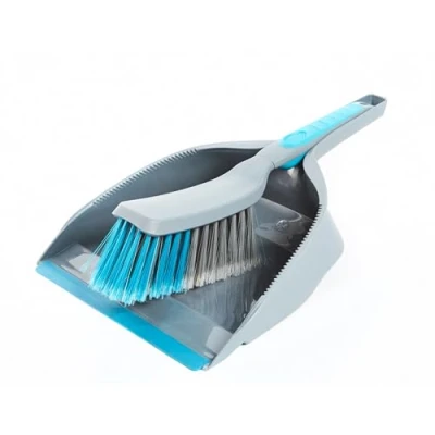 Image de Beldray LA049254 Ensemble Pelle et Balayette à Main, Set Mini Balai Petite, Brosse poils doux, Rangement Facile, Peu Encombrant, Design Compact, Turquoise/Gris