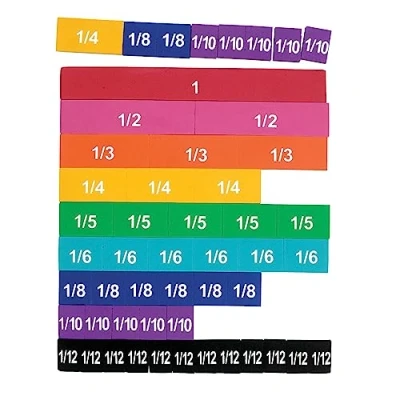 Image de Learning Resources Bandes de fractions aimantées en mousse souple aux couleurs l&#039;arc ciel