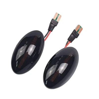 Image de Hacreyatu Lot de 2 clignotants latéraux à LED dynamiques pour B M W MINI Cooper R50 R52 R53 2002 2008 (Noir)