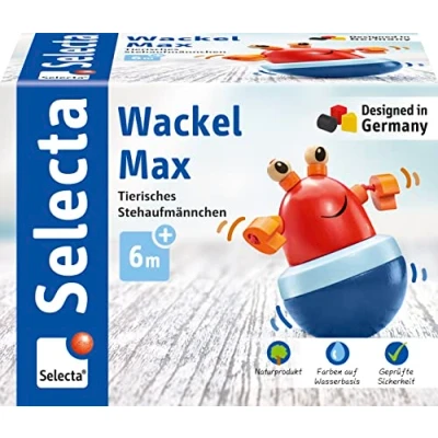 Image de Selecta 61066 Culbuto Max, jouet vacillant à saisir, en bois