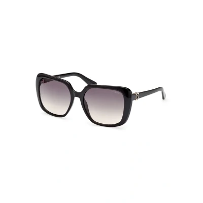 Image de Guess Quadratische FORM Lunettes de soleil, Femme, Taille: One Size, Glänzend schwarz