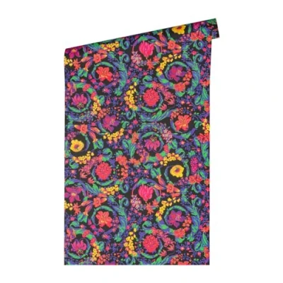 Image de VERSACE 387061 Papier peint de luxe Motif fleurs Multicolore Rose/vert/or noir 10,05 x 0,70 m Fabriqué en Allemagne