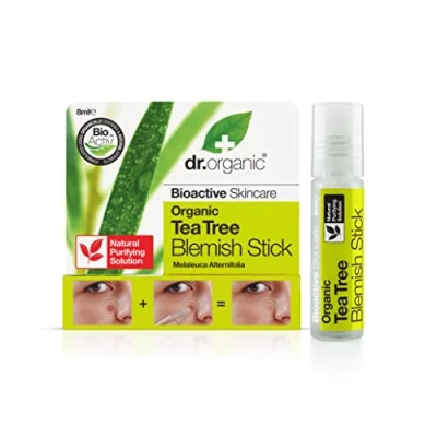 Image de Dr. Organic Roll On Anti Boutons au Tea Tree Bio, Amande, 8 ml