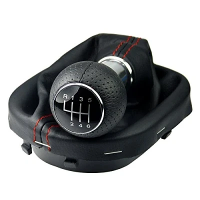 Image de L&amp;P A263 7 Soufflet Levier de Vitesse Pommeau la Coiffe cuirette avec Cadre Piece Rechange Nombre 1t0711113 et 2K0711113