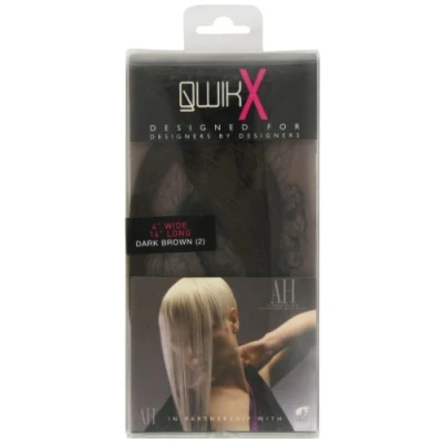 Image de American Dream AH/A1/QX/16/2 Qwik X 100 % Cheveux Naturel Indien Remi Extensions Couleur 2 Brun Foncé 41 cm