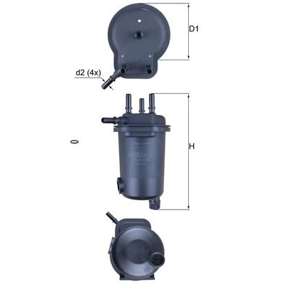 Image de MAHLE ORIGINAL KL 600D Filtre à Carburant de conduite 8 8,0 RENAULT: CLIO 2, Kangoo I, I Express, SUZUKI: Jimny SUV