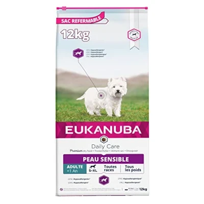 Image de Eukanuba Chien Adulte Daily Care Peau Sensible Pour Toutes Les Races au Poisson 12kg