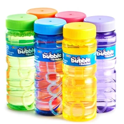 Image de JOYIN Lot de 6/12/24 Bouteilles à Bulles avec Assortiment Baguettes, Baguette pour Enfants, Solution 118 ML, Jouet d&#039;été, Cadeaux fête Bulles, Anniversaire