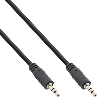Image de Câble Jack InLine®, 3,5mm Mâle / Mâle, stéréo, 0,3m