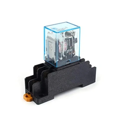 Image de Relais de puissance bobine avec socle prise AC 220V 10A DPDT LY2NJ HH62P HHC68A 2Z, pour télécommande, communication, système contrôle automatique, équipements électroniques, etc.