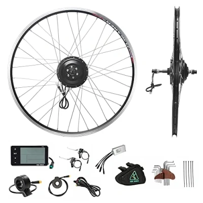 Image de YOSE POWER Ebike Kit de Conversion 27,5&quot; 36V350W vélo électrique Roue Libre Noir avec écran LCD