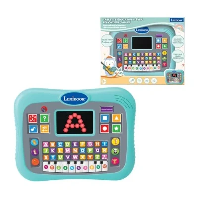 Image de Lexibook, Tablette éducative, Bilingue FRANÇAIS/NÉERLANDAIS, parlante avec écran pour Apprendre l’Alphabet, Les Chiffres et Animaux, Modes Piano Quiz interactif, Bleu, JCPAD007i10