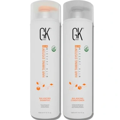 Image de GK HAIR Global Keratin Balancing Shampoo and Conditioner Sets (1000ml/33.8 Fl Oz) pour le nettoyage en profondeur des cheveux gras et colorés hommes femmes