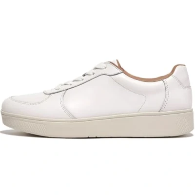 Image de Fitflop Femme Nouvel Appareil en Cuir de Rallye Basket, Blanc Urbain, 38 EU