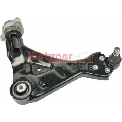 Image de METZGER 58100802 Bras de suspension KIT + avec support en caoutchouc, rotule Essieu avant droit barre oscillant transversal