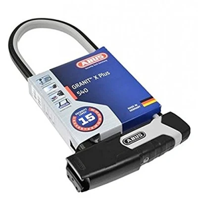 Image de ABUS Antivol en U Granit XPlus 540 + Support Eazy KF vélo à Forte Anse parabolique Niveau de sécurité 15 Noir Hauteur d&#039;anse 300 mm