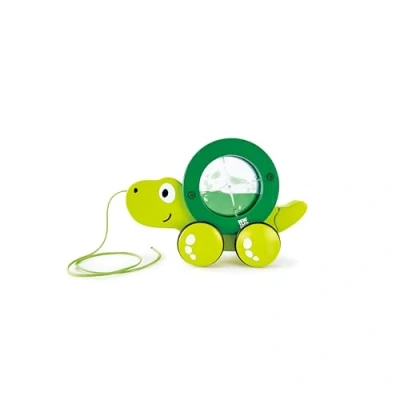 Image de Hape Tortue Jouet en Bois Enfant 1 an à Tirer et Pousser Motricité, Imagination &amp; Dextérité de l&#039;Enfant 12 mois plus 100% Sûre Avec Ficelle Facile Saisir par les Petits