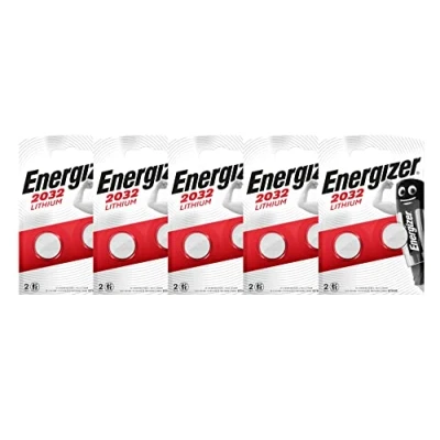 Image de Energizer CR2032 Lot de 5 Piles au Lithium 3 V (Total 10 Piles)