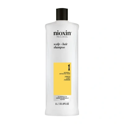 Image de Nioxin Sistema 1 Scalp + Hair Shampoo 1000ml shampoing pour cheveux naturels clairsemés