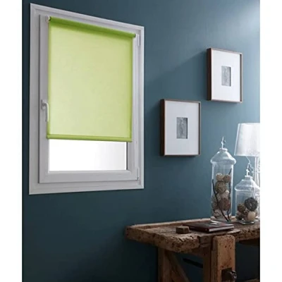 Image de MADECOSTORE Store Enrouleur Tamisant sans Percer Vert Clair L71 x H190cm