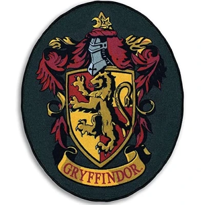 Image de Groovy Uk Harry Potter Gryfindor Shield Tapis d&#039;intérieur 80 cm x 100 Noir/Bordeaux/Jaune