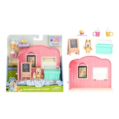 Image de Mini sets de jeu Bluey . Set Le magasin glaces Inclus : figurine Bingo articulée et accessoires