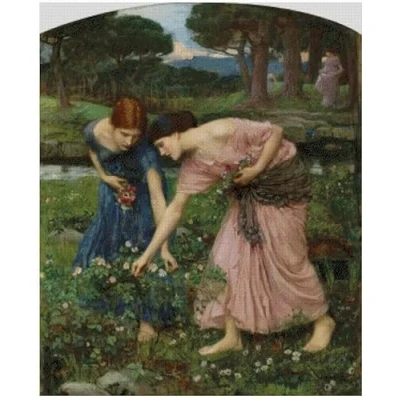 Image de Pick Rose Kit de broderie au point croix compté en coton 14 points 300 x 365 cm 54 65