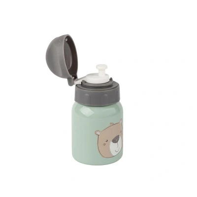 Image de Sigikid Gourde en acier inoxydable 25377 Motif ours 250 ml Recommandé pour les enfants à partir de 1 an Robuste, anti fuite et incassable