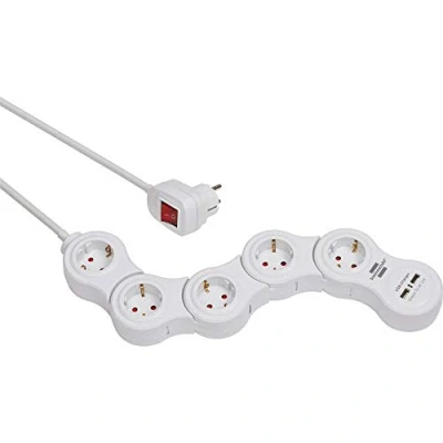 Image de BRENNENSTUHL 1155350210 Base múltiple maniobrable Vario Power Con puertos USB