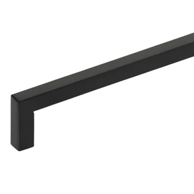 Image de Poignée de meuble E8 Entraxe 736 mm en acier inoxydable noir mat forme barre/Poignée encastrée SOTECH