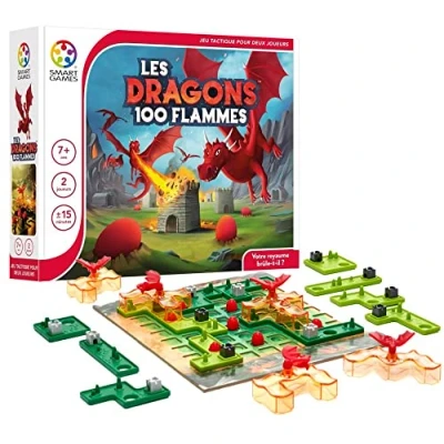 Image de SmartGames Les Dragons 100 Flammes Gouvernez le Royaume Jeu de Societe stratégie Pour 2 Joueurs A Partir 7 ans