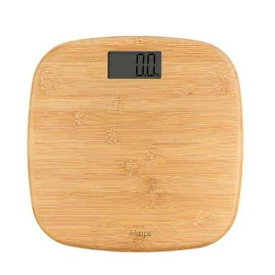 Image de Haepi Pèse Personnes En Bambou Balance Avec Grand Plateau, Ecran Et Affichage Design Précis Surface Doux Capacité Maximale De 180kg Piles Incluses Garantie 15 Ans