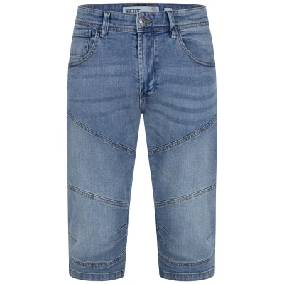 Image de Indicode Hommes Fortune Jeans Shorts Pantalon Court en Jean 3/4 Blue Wash XXL
