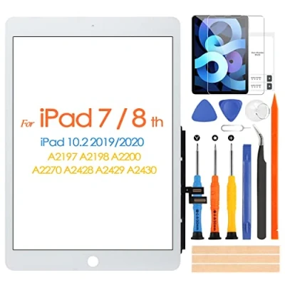 Image de Écran Tactile pour iPad 7/8 10.2 pouce 2019 2020 7th 8th Digitizer Panneau Kit Pièces de Réparation, Pas Bouton Accueil, A2197 A2198 A2200 A2270 A2428 A2429 A2430 (non LCD)