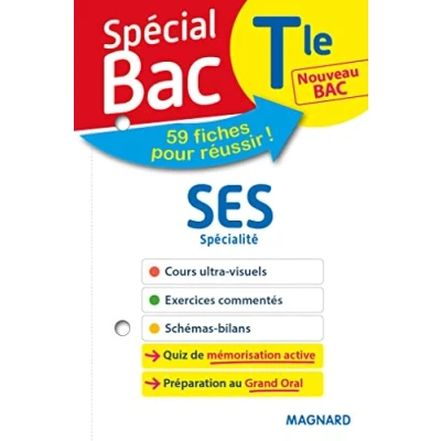 Image de Spécial Bac Fiches SES Tle 2021: Tout le programme en 59 fiches, cours utlra visuel, schémas bilans, exercices, quiz et Gran... Livre d’occasion