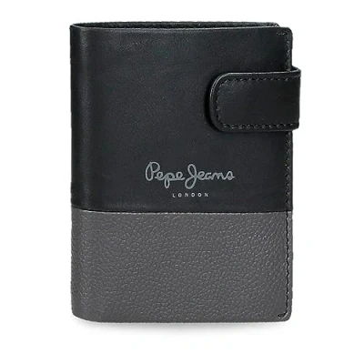 Image de Pepe Jeans Double Portefeuille Vertical, Taille Unique, Noir, Talla única, Vertical