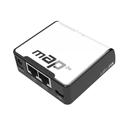 Image de Mikrotik Map 2n Blanc, Noir Connexion Ethernet, supportant l&#039;alimentation Via ce Port (PoE)