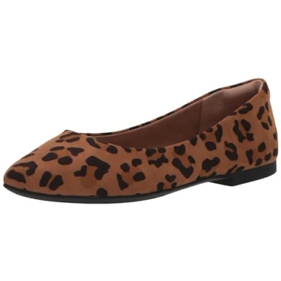 Image de Amazon Essentials Ballerines à Bout Pointu Femme, Brun Léopard, 46 EU
