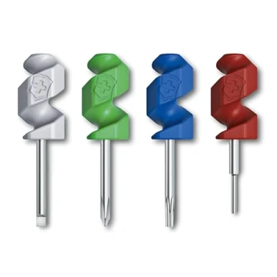Image de Victorinox Mini Tools Set de 4 Pièces, Plat, Tournevis Cruciforme Phillips 000 et Torx T4, Connecteur Carte Sim