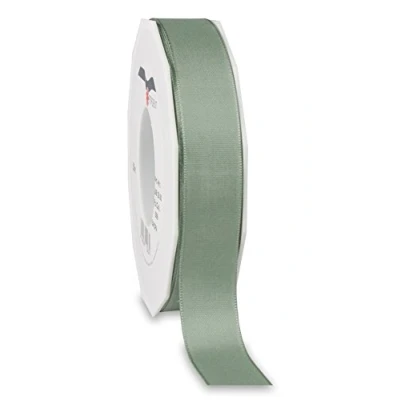 Image de Präsent Ruban Taffetas Europa Vert Ancien de 25 mm Largeur, 50 m Longueur, Corail