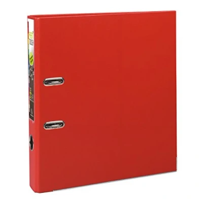 Image de EXACOMPTA Lot de 10 Classeurs à Levier Prem&#039;Touch Polypro Int/Ext Dos 50 mm Renforcé Rouge