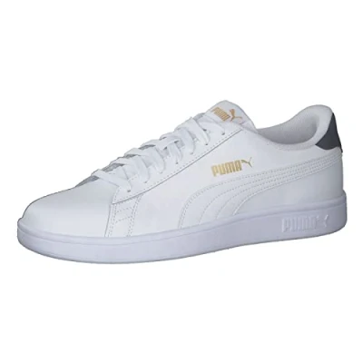 Image de Puma Unisex Smash V2 L Baskets, White Peacoat Team Gold, 42.5 EU