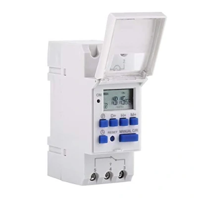 Image de Minuteur Numérique Programmable, Ecran LCD Interrupteur Horaire Hebdomadaire avec Programmation Programmable sur Rail DIN (220 V)