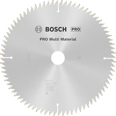 Image de Bosch Professional 2608640450 Lame de scie circulaire Multi Material 80 dents 254 x 30 3,2 mm Gris