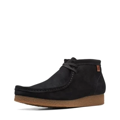 Image de Clarks Homme Bottes Shacre Bottine Chukka, Daim Noir, 41.5 EU